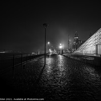Buy canvas prints of Cobbled promenade of Liverpool Waterfront by Paul Madden
