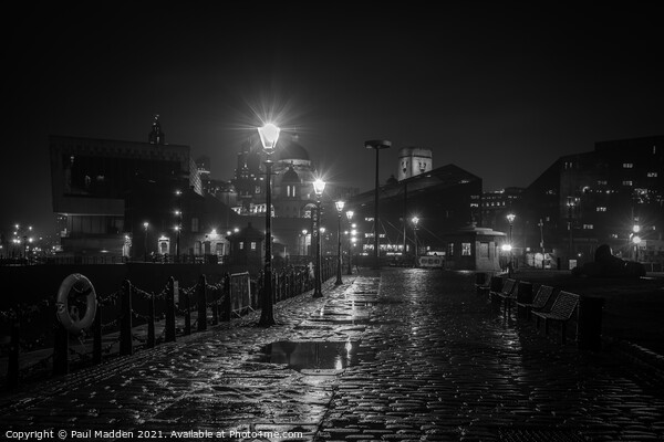 Rain soaked Liverpool Waterfront Picture Board by Paul Madden