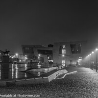 Buy canvas prints of The Pier Head at night by Paul Madden