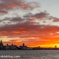 Buy canvas prints of Liverpool Sunrise Panorama by Paul Madden