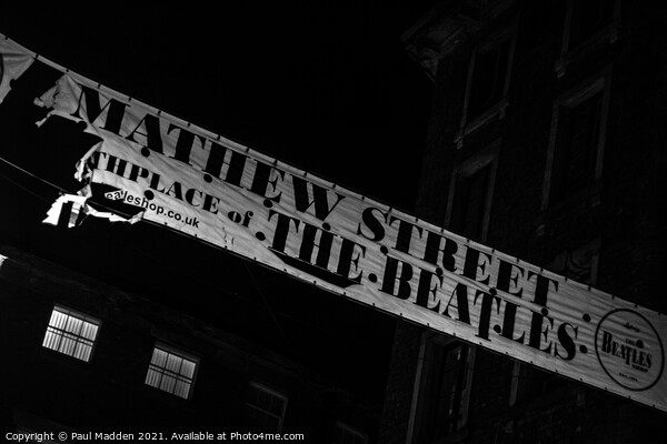 Mathew Street Banner Picture Board by Paul Madden