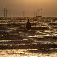 Buy canvas prints of High tide Crosby Beach by Paul Madden
