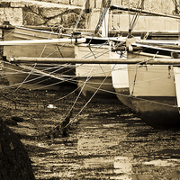 Buy canvas prints of Oyster Boats Laid up at Mylor by Admin Test account