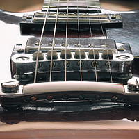 Buy canvas prints of Tune-O-Matic bridge and Humbuckers. by RSRD Images 