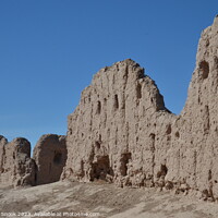 Buy canvas prints of Mud Brick Fort On The Silk Road by Malcolm Snook