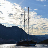 Buy canvas prints of Turkish Gulet entering Kas by Malcolm Snook