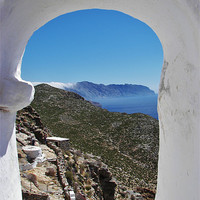 Buy canvas prints of Mountainous coast of Amorgos by Malcolm Snook