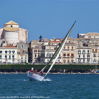 Buy canvas prints of Sailing at Siracusa by Malcolm Snook