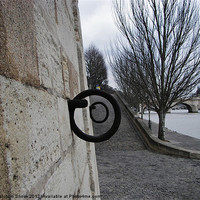 Buy canvas prints of Mooring Rings On The Seine by Malcolm Snook