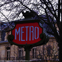 Buy canvas prints of Art Deco Metro Sign by Malcolm Snook