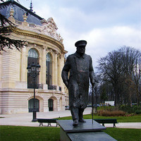 Buy canvas prints of Sir Winston Churchill in Paris by Malcolm Snook