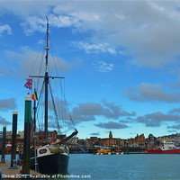 Buy canvas prints of Traditional Sailing Boat In Ramsgate by Malcolm Snook