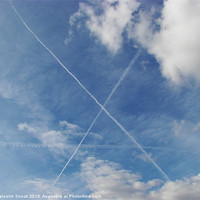 Buy canvas prints of Vapour trails by Malcolm Snook