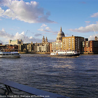 Buy canvas prints of St Pauls across the river by Malcolm Snook