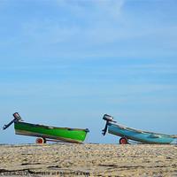 Buy canvas prints of Dinghies on the beach by Malcolm Snook