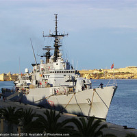 Buy canvas prints of Frigate in Malta by Malcolm Snook