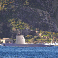 Buy canvas prints of Submarine putting to sea by Malcolm Snook
