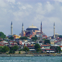 Buy canvas prints of Hagia Sophia from the Bosphorus by Malcolm Snook