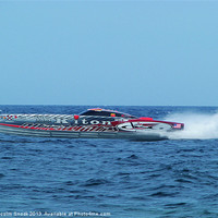 Buy canvas prints of Kiton offshore powerboat racer by Malcolm Snook