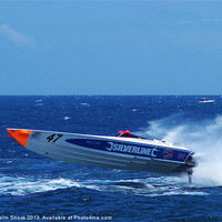 Buy canvas prints of Flying powerboat racer by Malcolm Snook