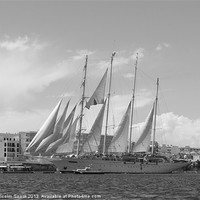 Buy canvas prints of Tall Ship under sail by Malcolm Snook