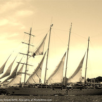 Buy canvas prints of Tall ship sailing by Malcolm Snook