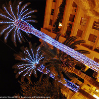 Buy canvas prints of Festive Lights In Sicily by Malcolm Snook