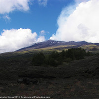 Buy canvas prints of Mount Etna Looking Up by Malcolm Snook