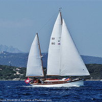 Buy canvas prints of Swiss Flagged ketc in Corsica by Malcolm Snook