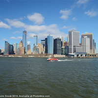 Buy canvas prints of Manhattan In The Distance by Malcolm Snook