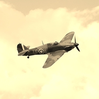 Buy canvas prints of Hawker Hurricane On Patrol by Malcolm Snook