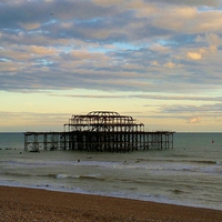 Buy canvas prints of Brighton West Pier by Malcolm Snook