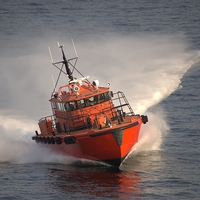 Buy canvas prints of  Baltic Pilot Boat At Speed by Malcolm Snook