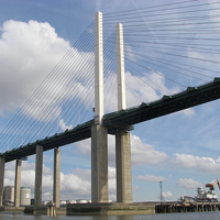 Buy canvas prints of  The QE2 Bridge by Malcolm Snook