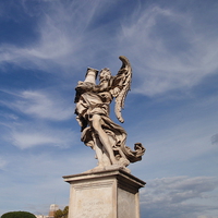 Buy canvas prints of Angel On the Ponte Sant' Angelo  by Malcolm Snook