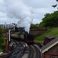Buy canvas prints of Yorkshire Steam Railway                            by Malcolm Snook
