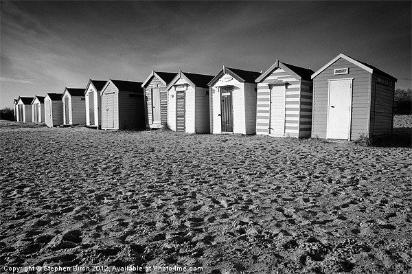 Beach Huts Picture Board by Stephen Birch