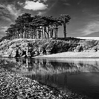 Buy canvas prints of River Otter reflections at Budleigh Salterton   by Darren Galpin