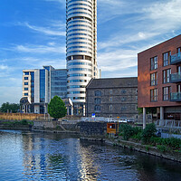 Buy canvas prints of Bridgewater Place and River Aire in Leeds  by Darren Galpin