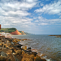 Buy canvas prints of Coastline at Sidmouth    by Darren Galpin