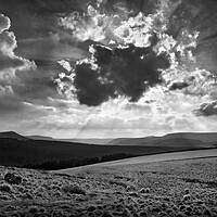 Buy canvas prints of Crespuscular Rays across the Upper Derwent Valley by Darren Galpin