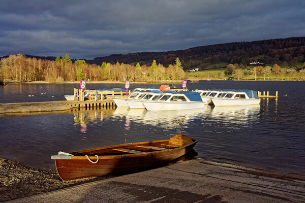 Coniston Boats Picture Board by Darren Galpin