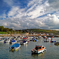 Buy canvas prints of Lyme Regis Harbour  by Darren Galpin