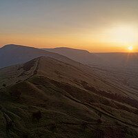 Buy canvas prints of Great Ridge Sunset Derbyshire Peak District  by Darren Galpin