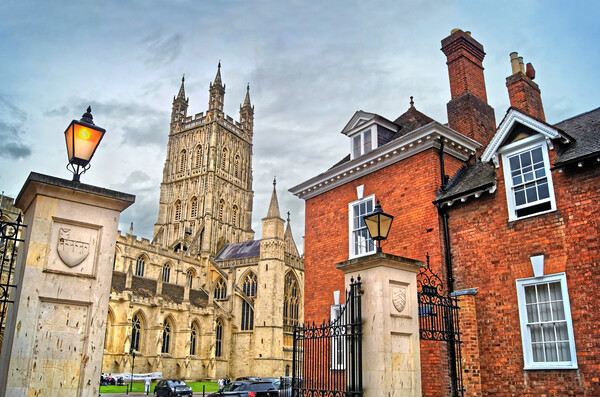 Entrance to Gloucester Cathedral Picture Board by Darren Galpin