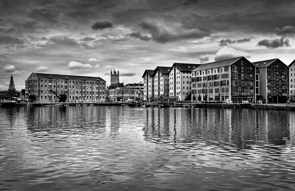 Gloucester Docks and Cathedral   Picture Board by Darren Galpin