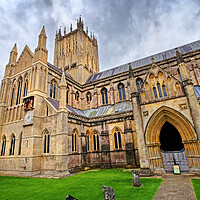 Buy canvas prints of Wells Cathedral North Face by Darren Galpin