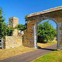 Buy canvas prints of Abbotsbury Church and Arch by Darren Galpin