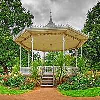Buy canvas prints of Vivary Park Bandstand, Taunton by Darren Galpin