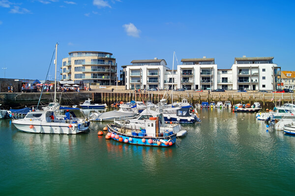 West Bay Harbour Picture Board by Darren Galpin